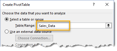Create-Pivot-Table-Menu-Using-A-Table 101 Advanced Pivot Table Tips And Tricks You Need To Know