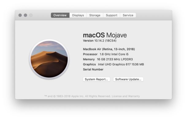See what Mac OS version is running on a Mac