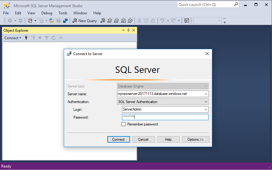MS SQL Server Management Studio.