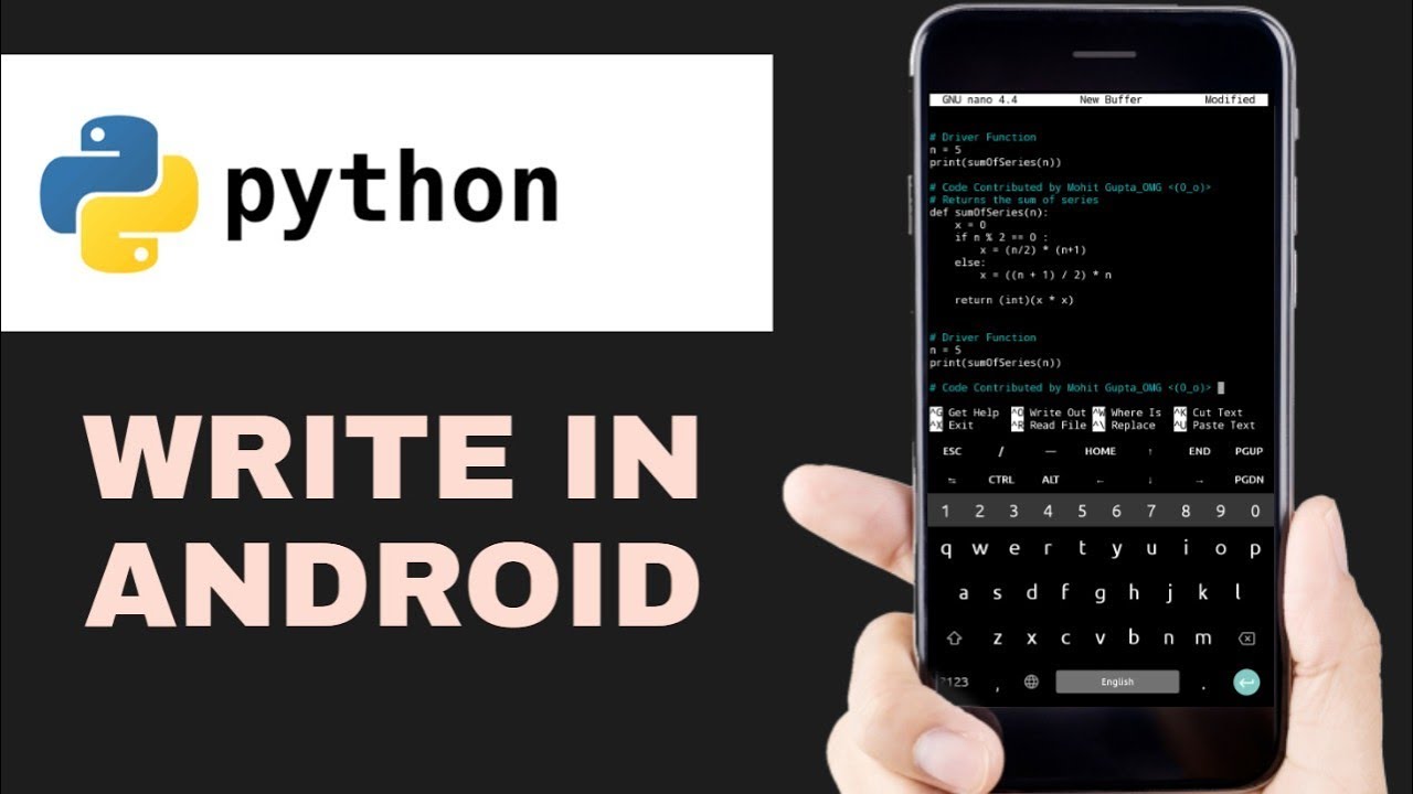 Как написать программу на python для android