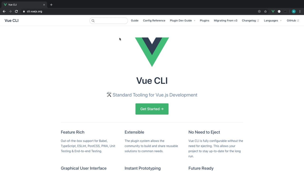 Создать новый проект vue