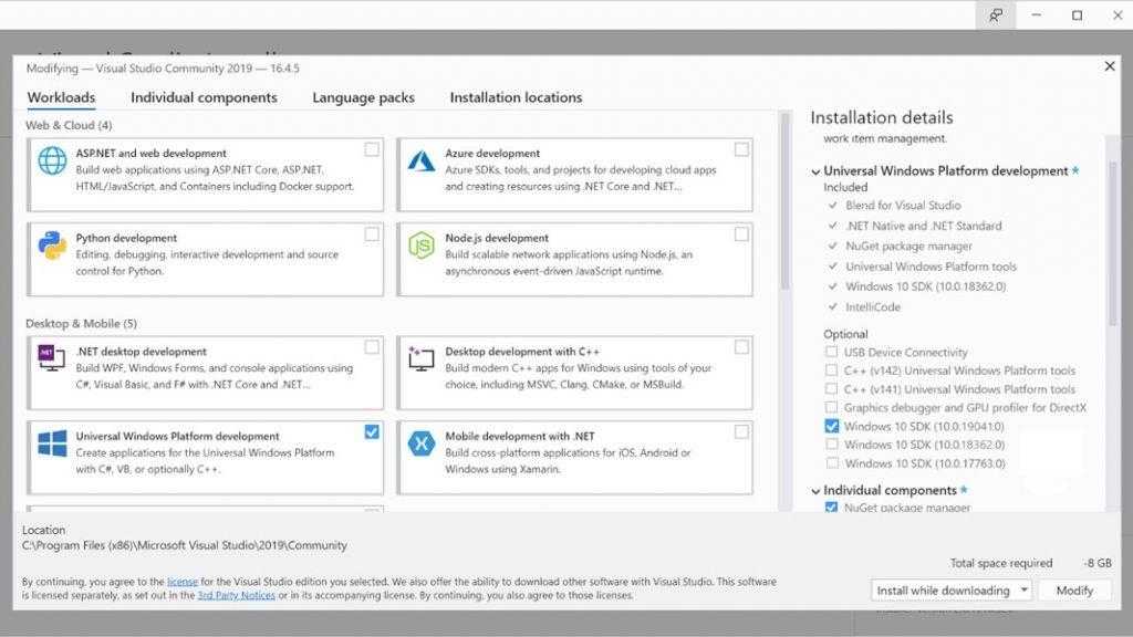 Разработка приложений для универсальной платформы windows visual studio что это