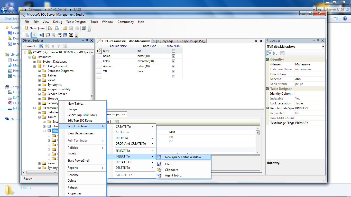 Edit properties. SQL Server база с таблицами скрипт. БД MS SQL. Таблицы MS SQL. SQL Server Management Studio.